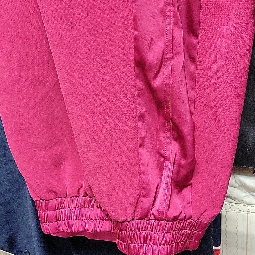 Nina Parker Fuchsia Drawstring Jogger Pants Wide Leg with Elastic Cuffs 2X - Picture 7 of 8